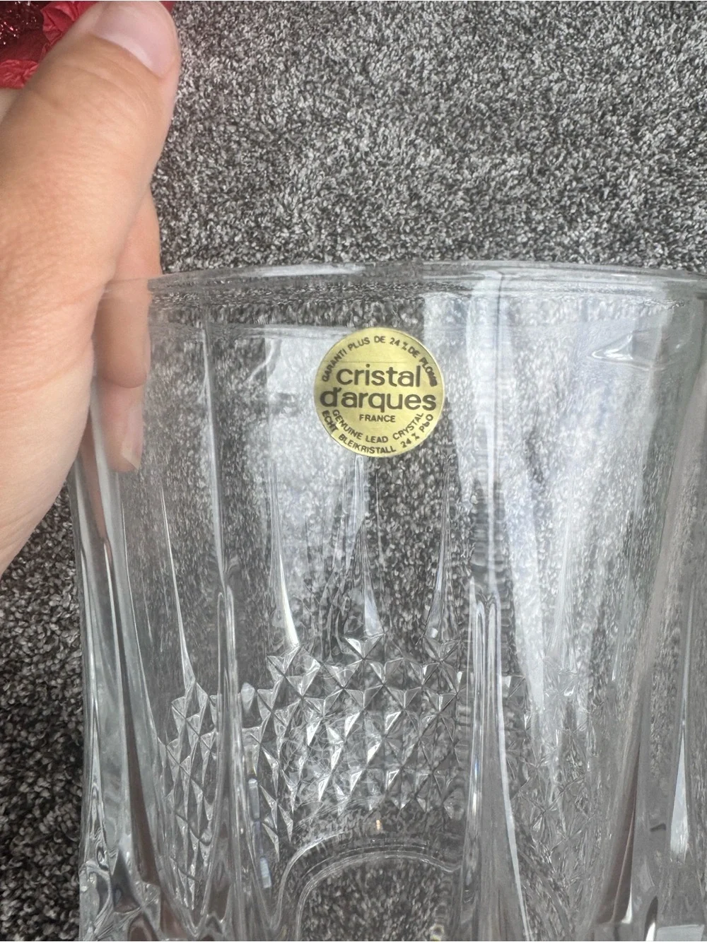Vintage Cristal d'Arques Longchamp Clear Crystal Champagne Bucket